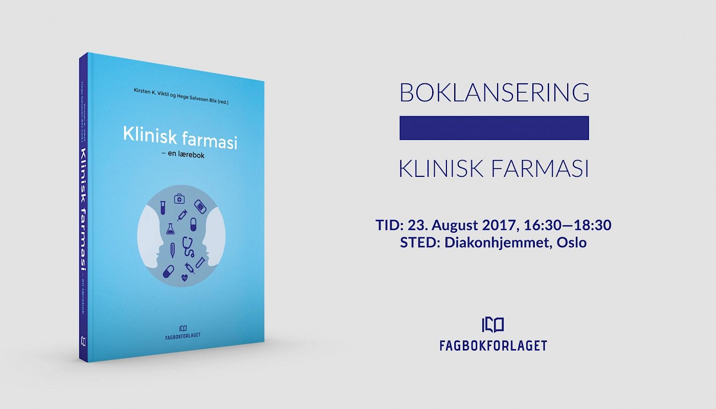 Første norske lærebok i klinisk farmasi lanseres på Diakonhjemmet 23. august
