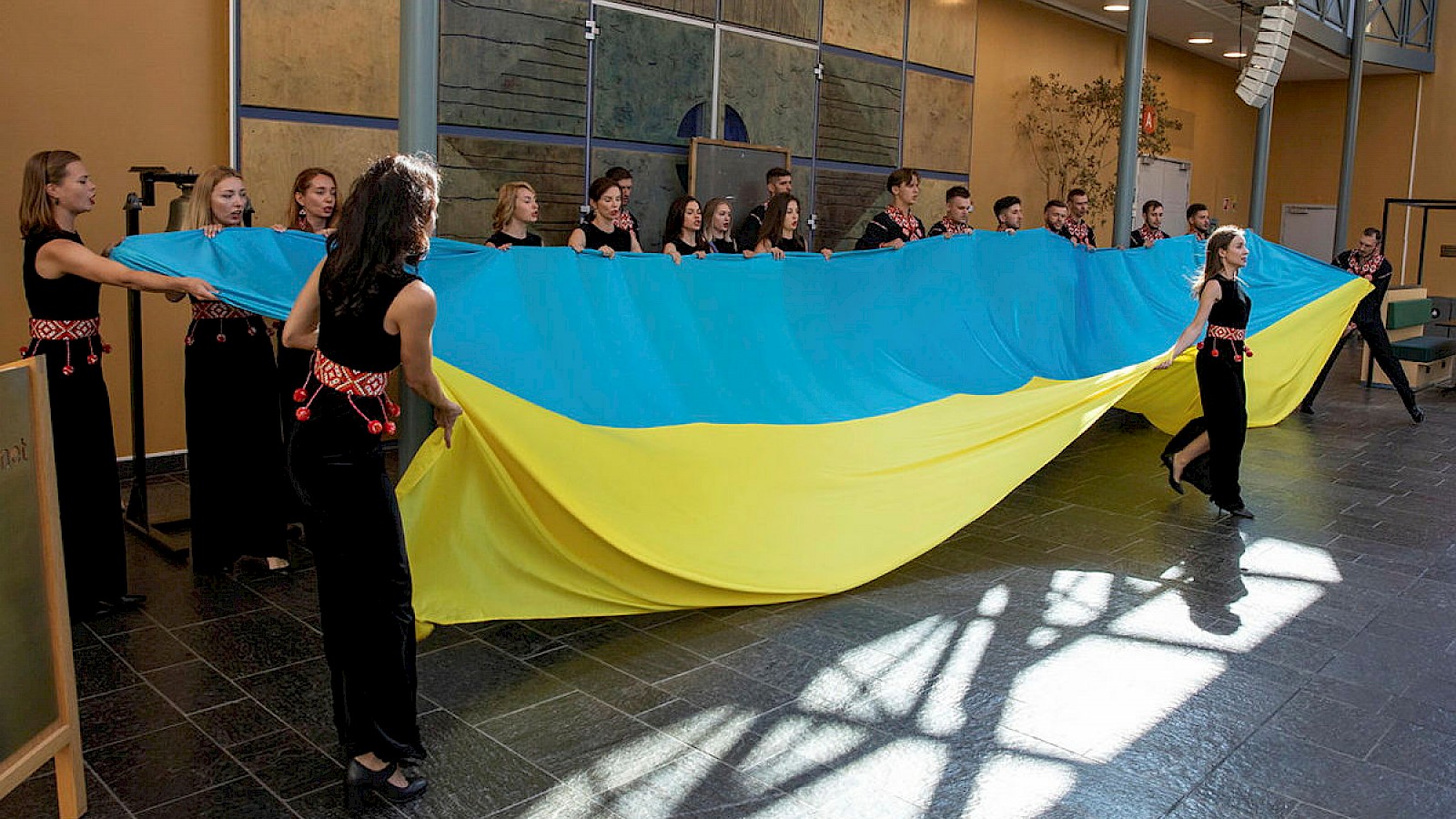Koret sang den ukrainske nasjonalsangen. Foto: Pål A. Berg
